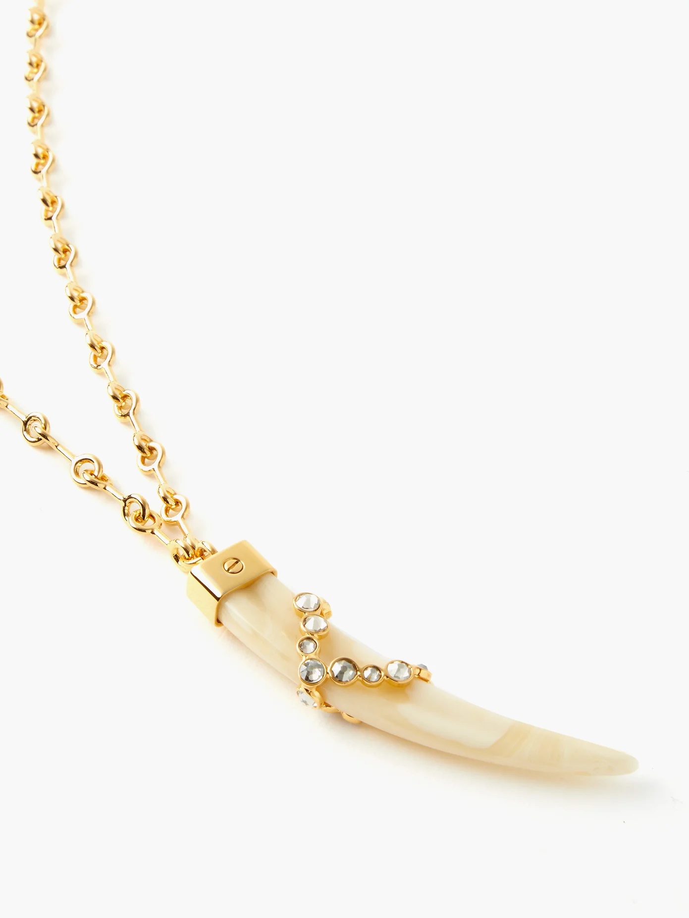 Crystal-embellished tooth necklace - 3