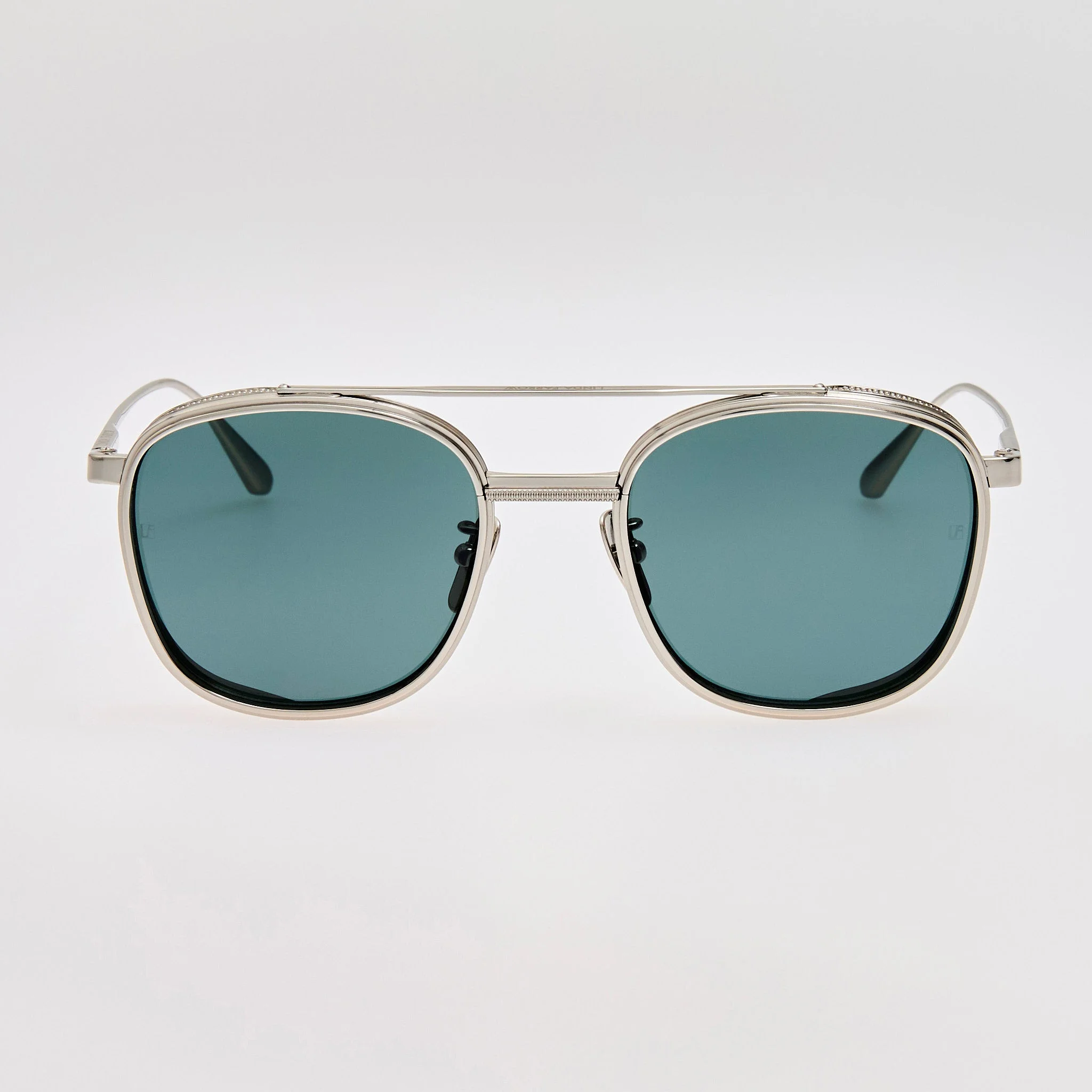 Varo Sunglasses in Green and White Gold - 1