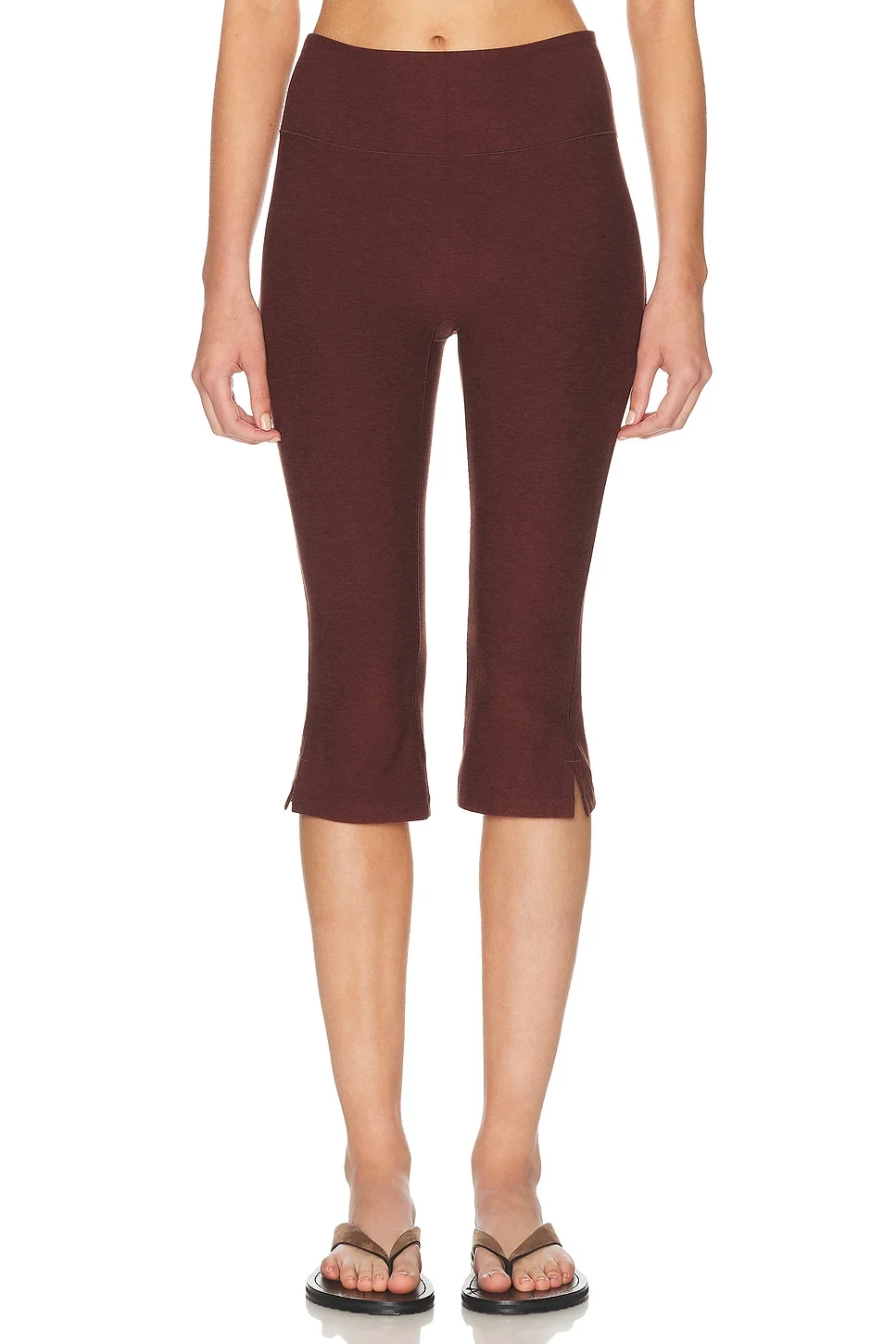 Spacedye Mid Rise Slit Pedal Pusher Legging - 1