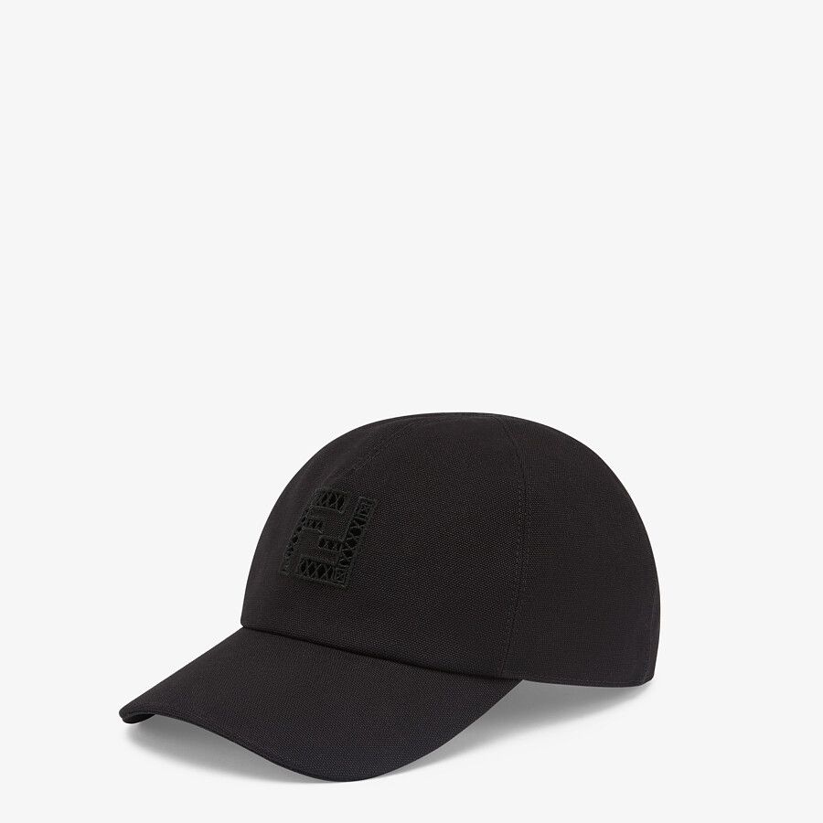 Black canvas baseball cap - 1