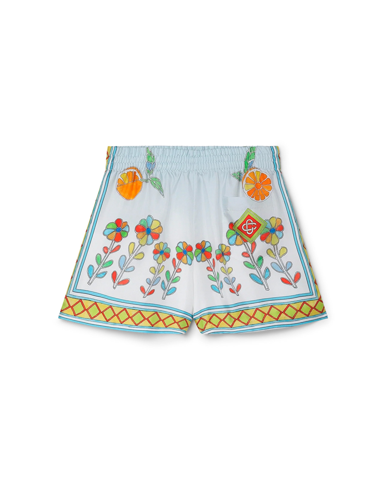 Yoruba Flowers Silk Shorts - 2