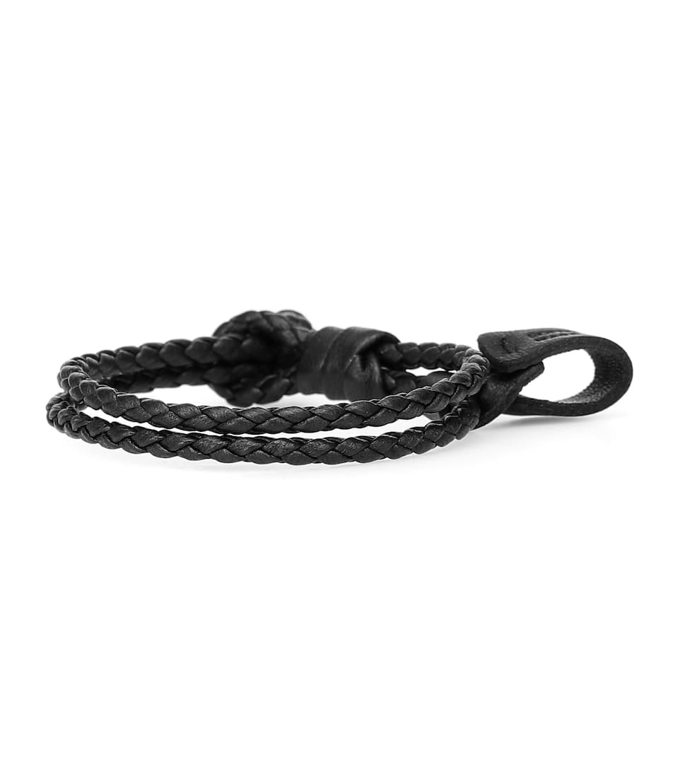 Knot intrecciato leather bracelet - 3