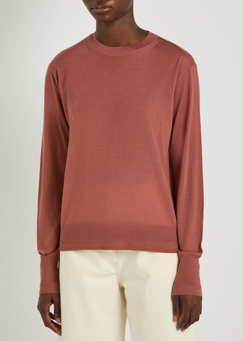 Another Tomorrow Another Tomorrow Crew-neck Fine-knit T-shirt outlook