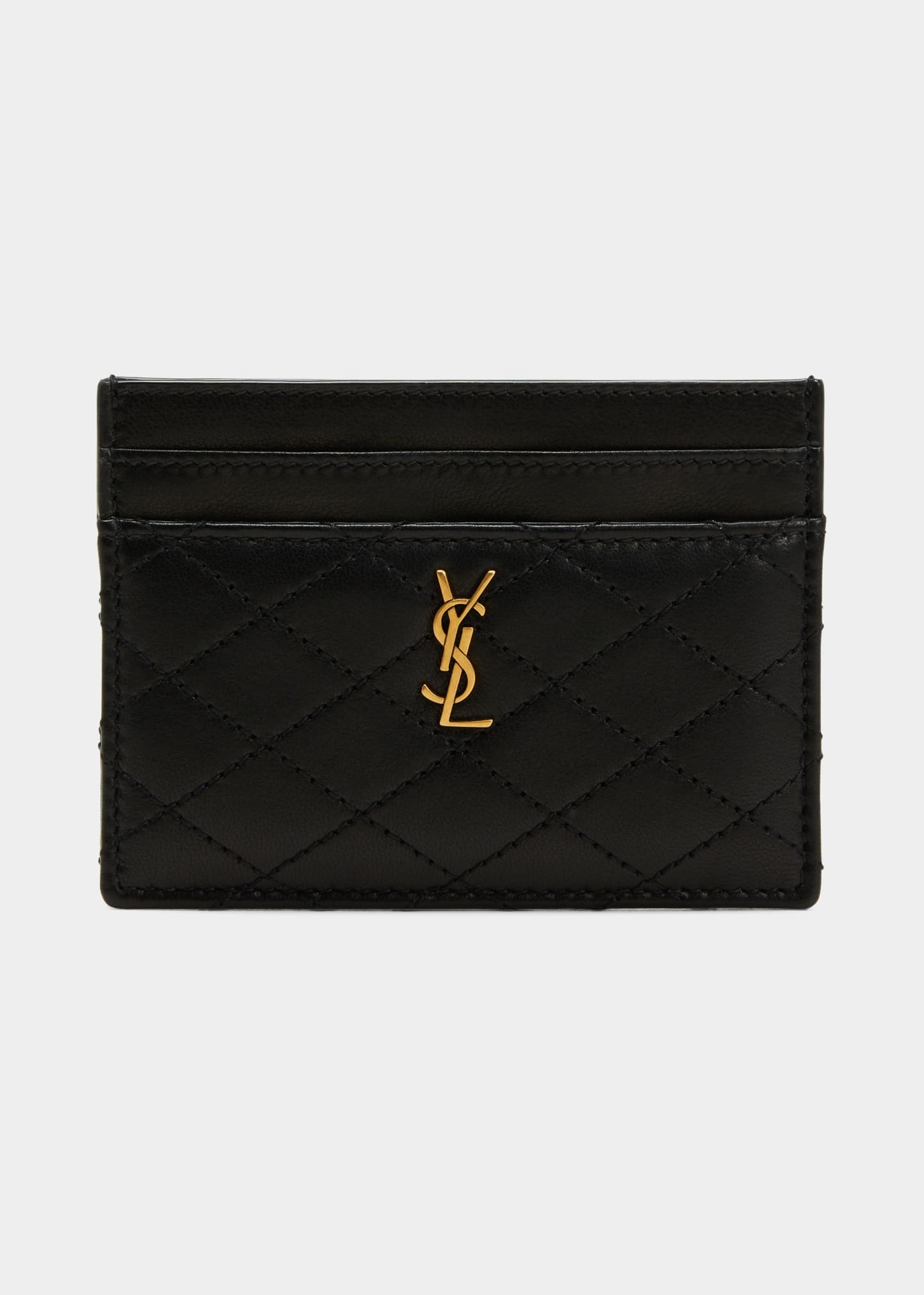 Gaby YSL Quilted Lambskin Card Case - 1