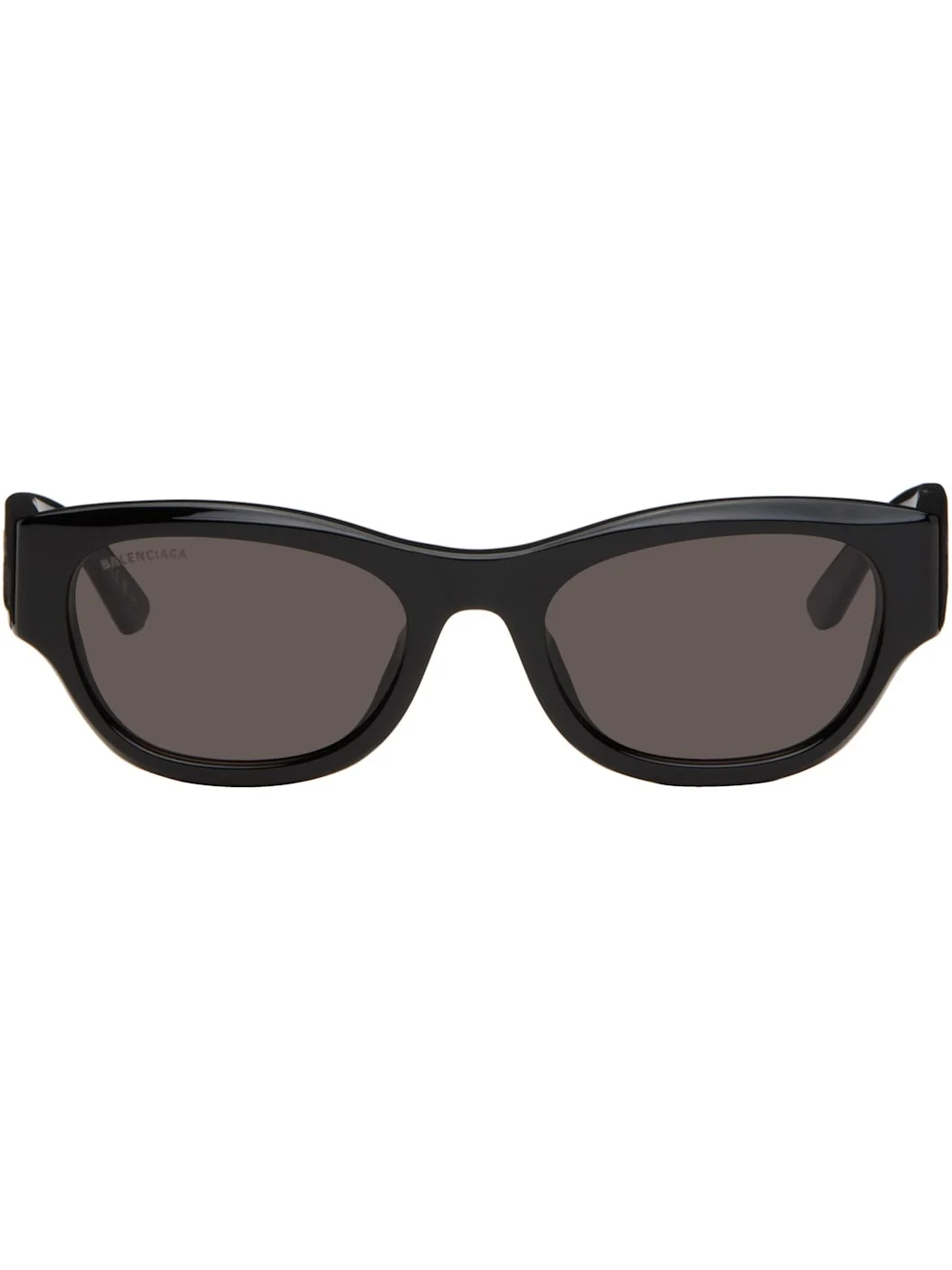 Black Logo Rectangular Sunglasses - 1