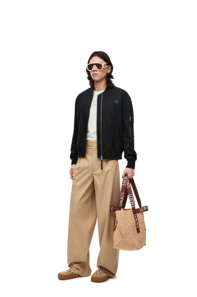 Loewe Pleated wide trousers in cotton outlook