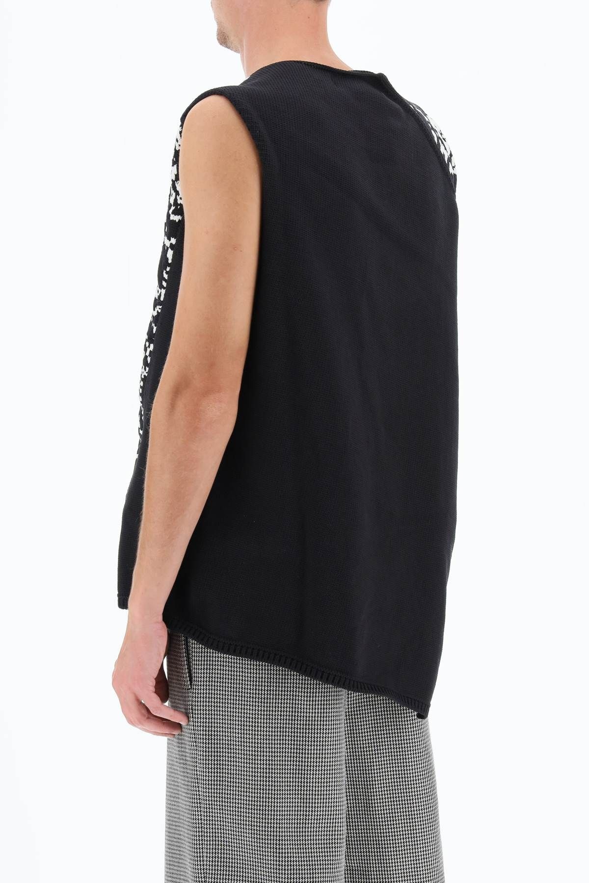 ASYMMETRIC SLEEVELESS SWEATER - 4