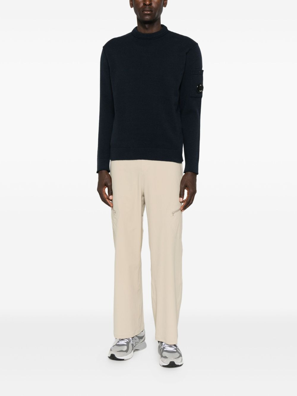pocket crew-neck sweater - 2