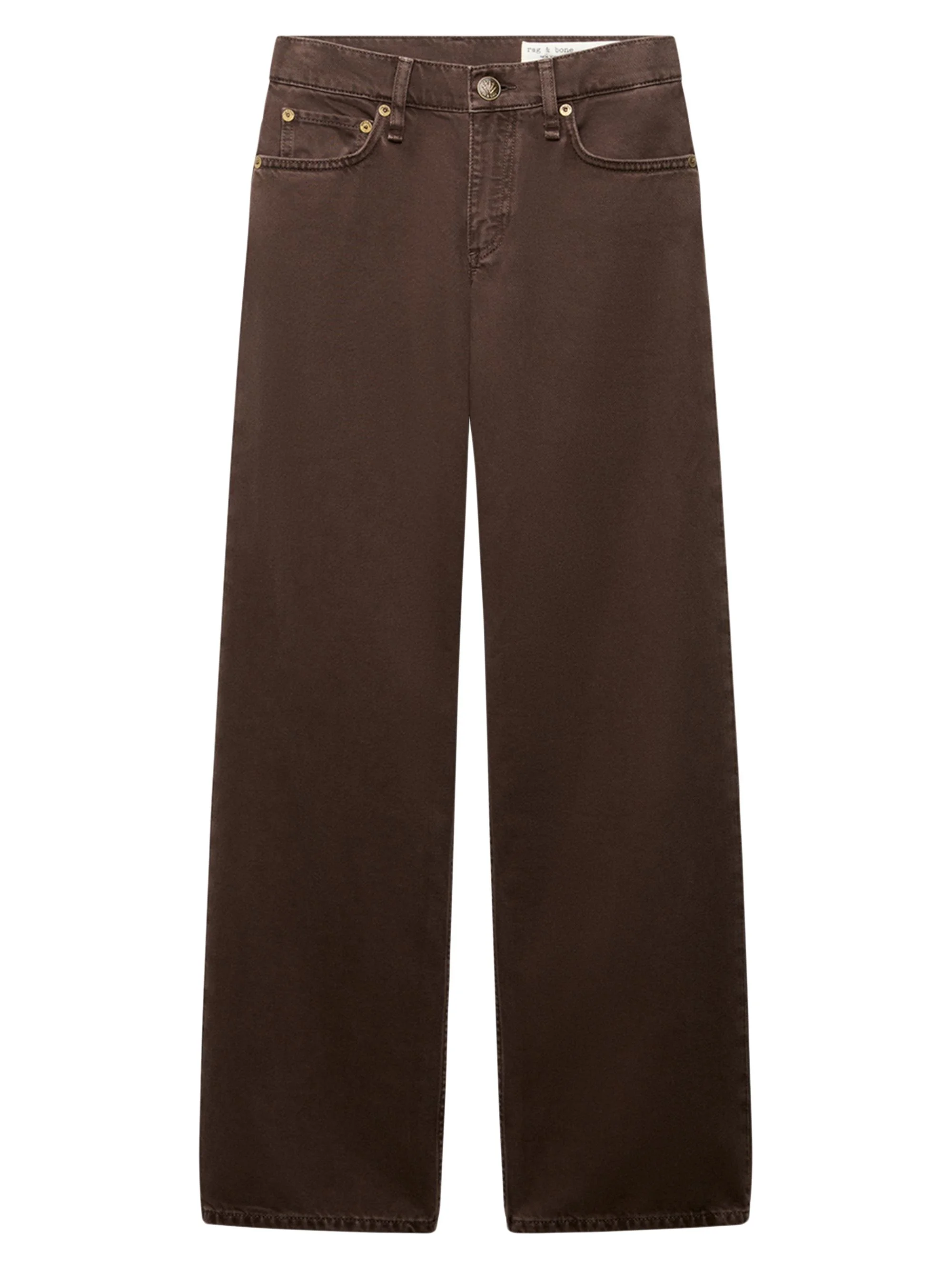 Women's Saige Cotton Straight-Leg Jeans - Dark Brown - 1