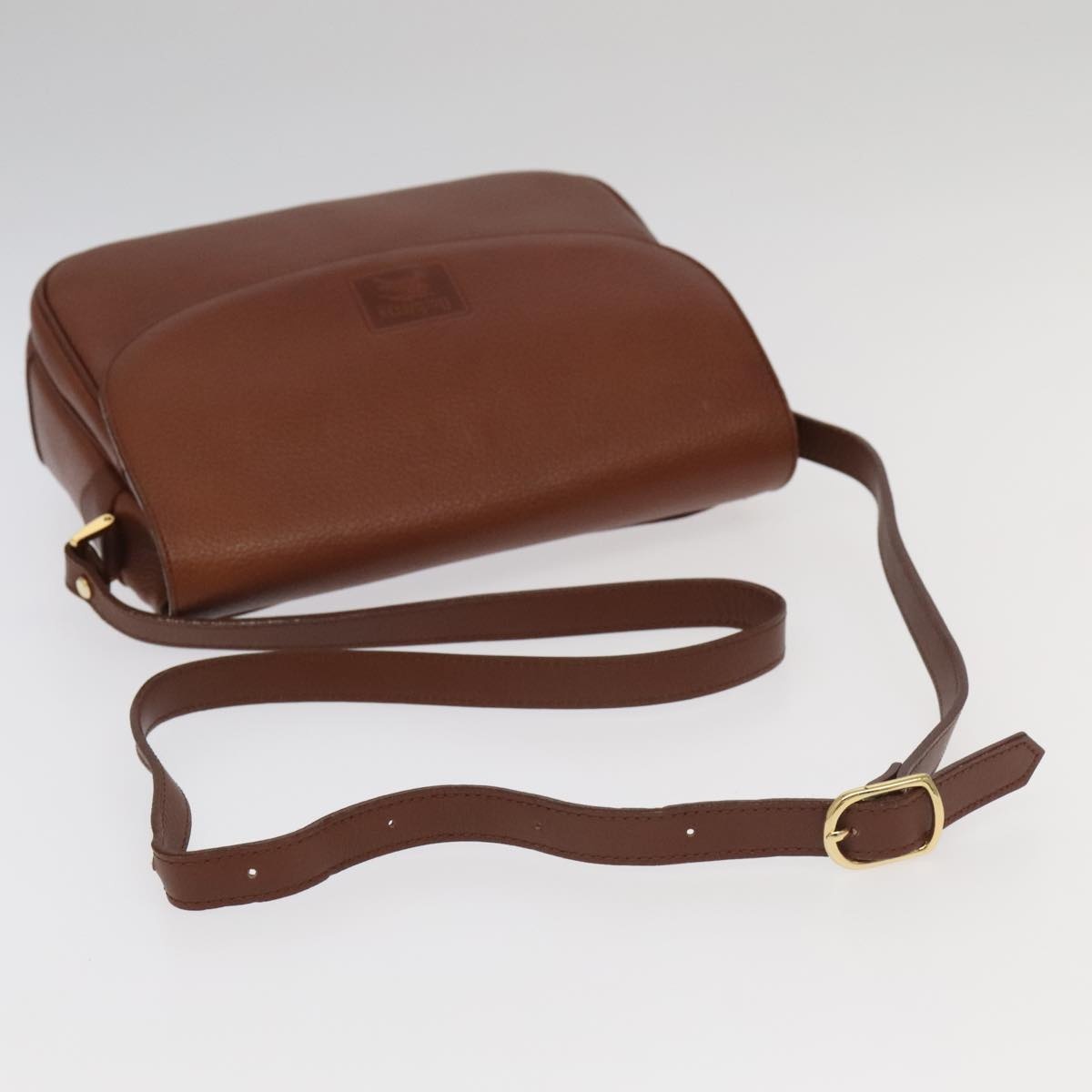 Burberry Shoulder Bag Leather Gold Brown - 7