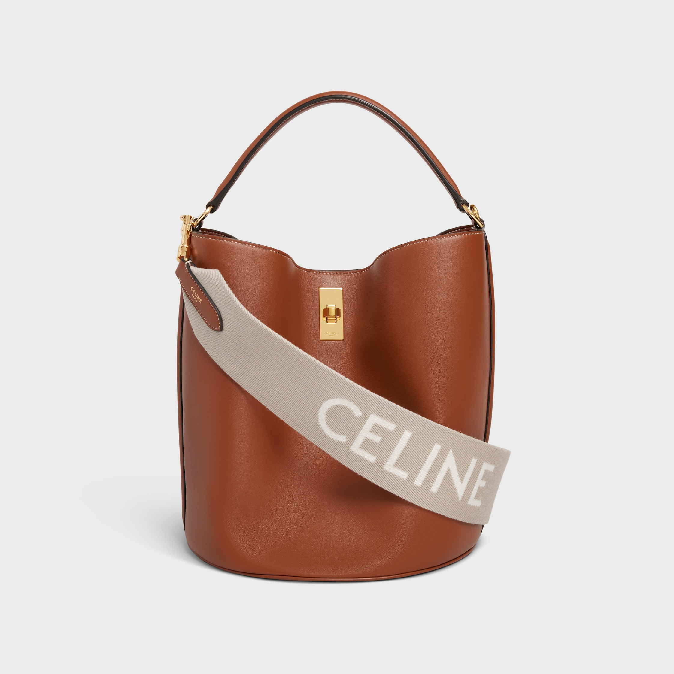 Short Strap in Wool with Celine jacquard with GOLD FINISHING - 6