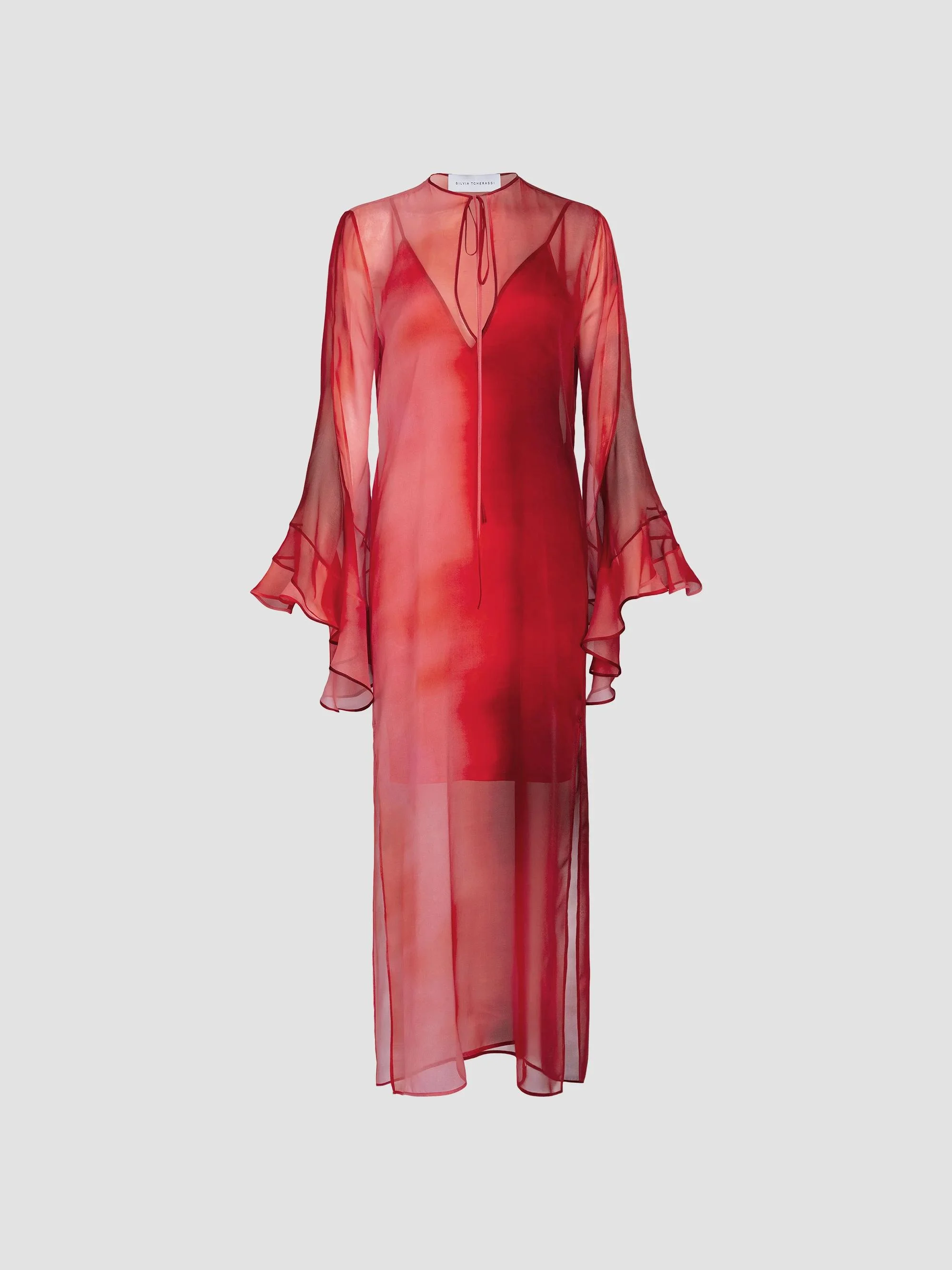 Women's Aries Chiffon Maxi Slipdress - Rouge Degrade - 1