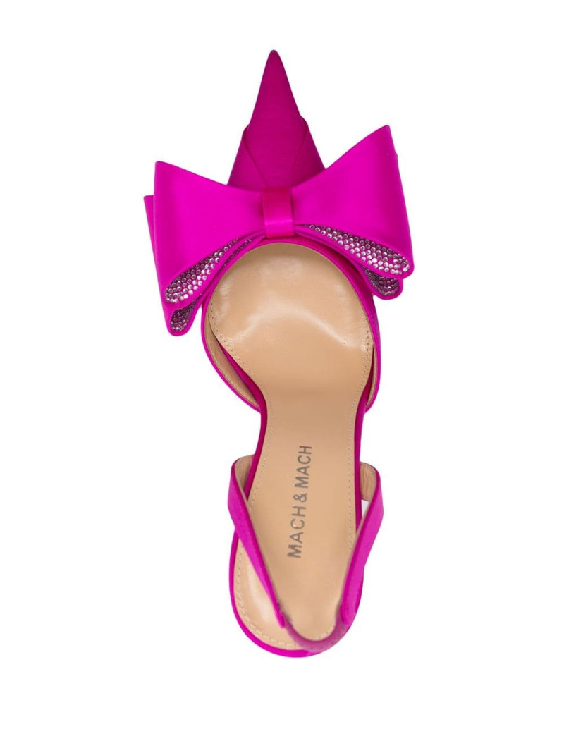 Le Cadeau 110mm satin slingback pumps 4