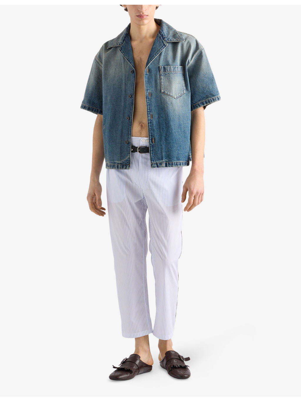 Logo-Embellished Denim Bowling Shirt - 2