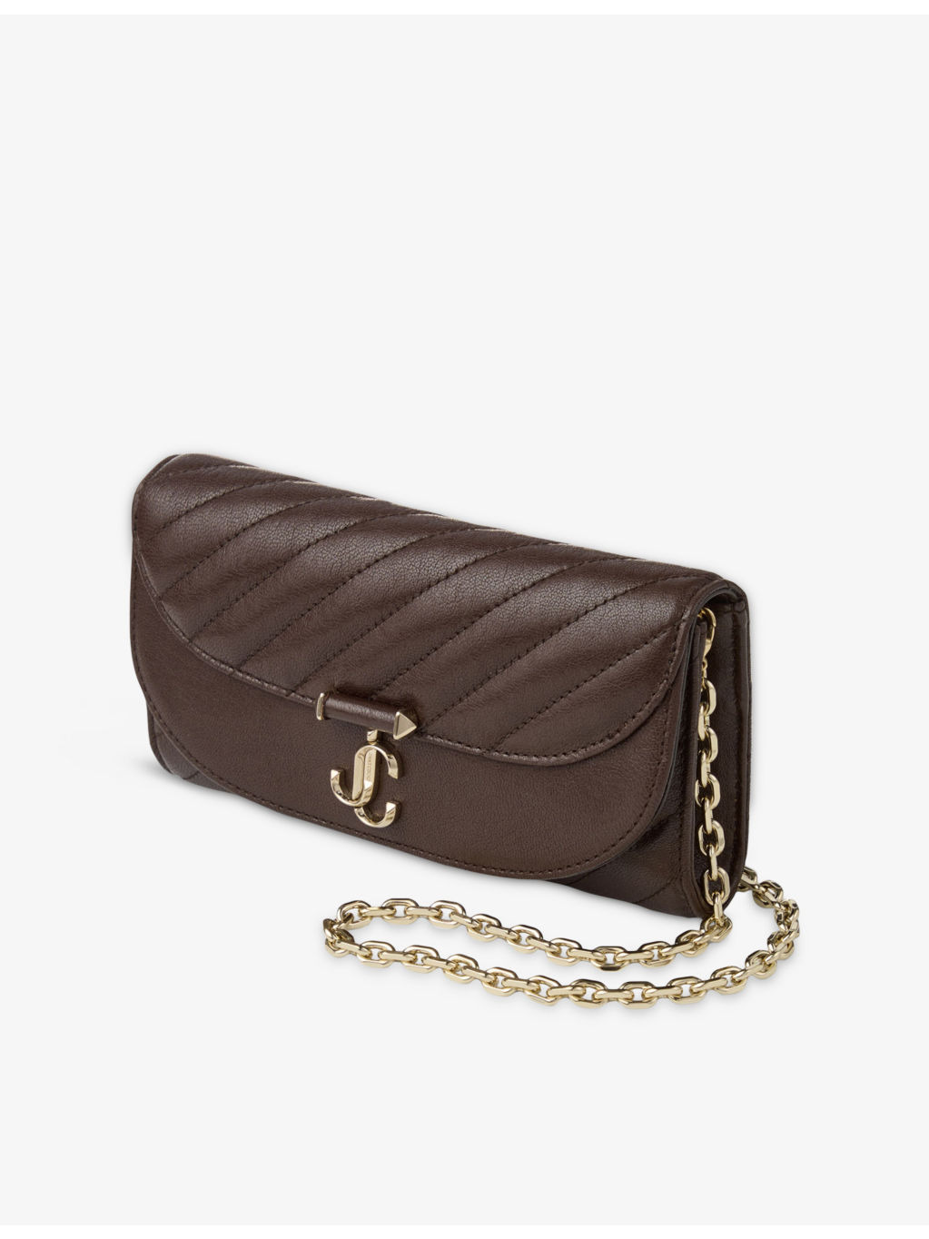 Curve Quilted Leather Wallet-On-Chain - 5