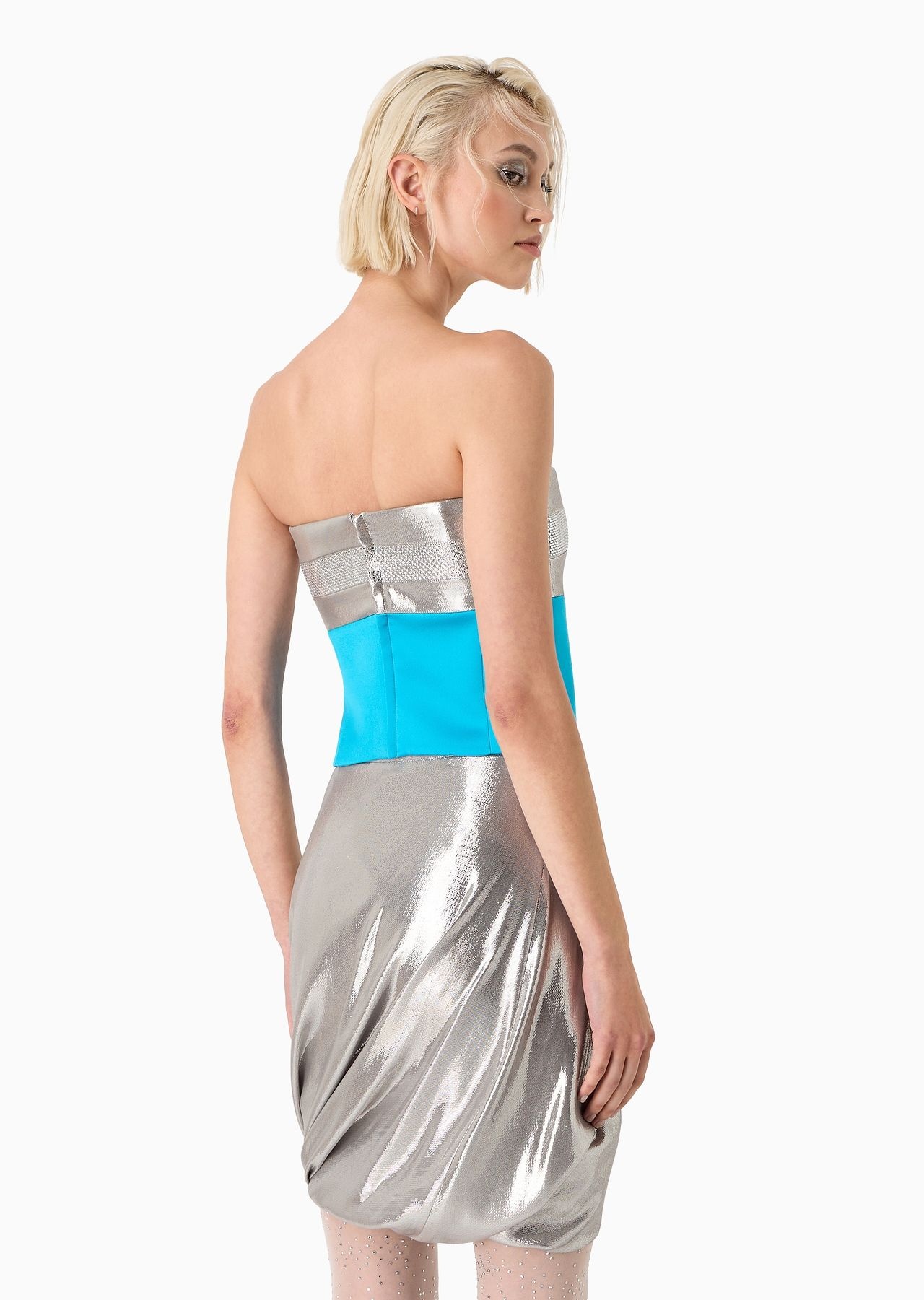 Embroidered bandeau bustier top - 3