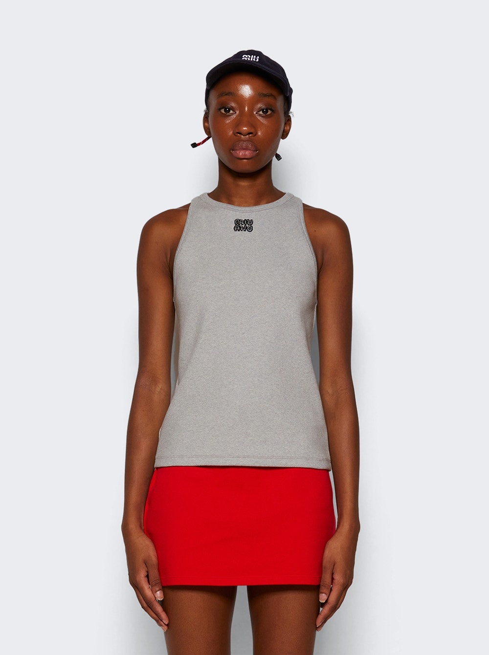 Knitted Tank Top Light Grey - 3