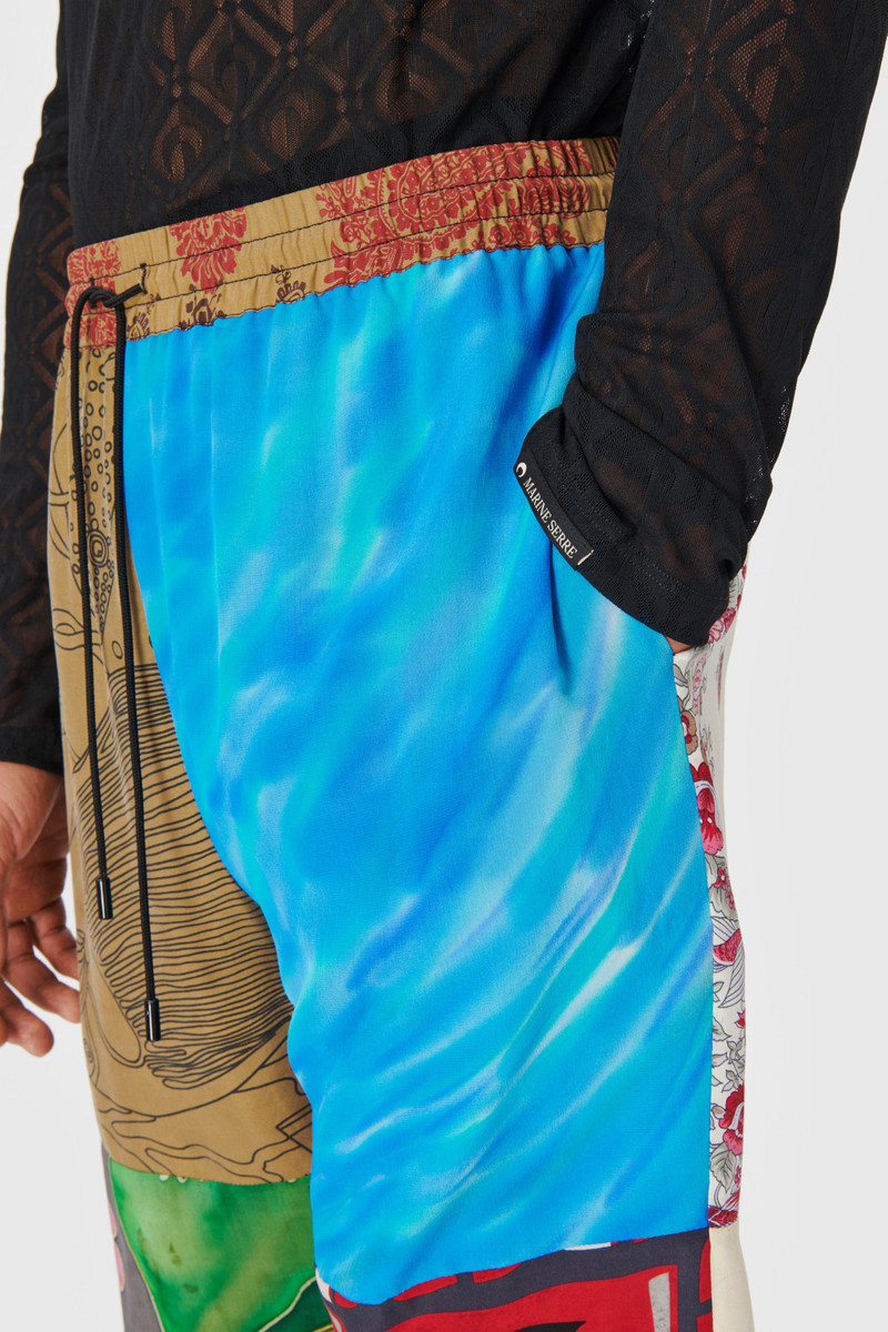 Regenerated Silk Scarves Fluid Pants 3