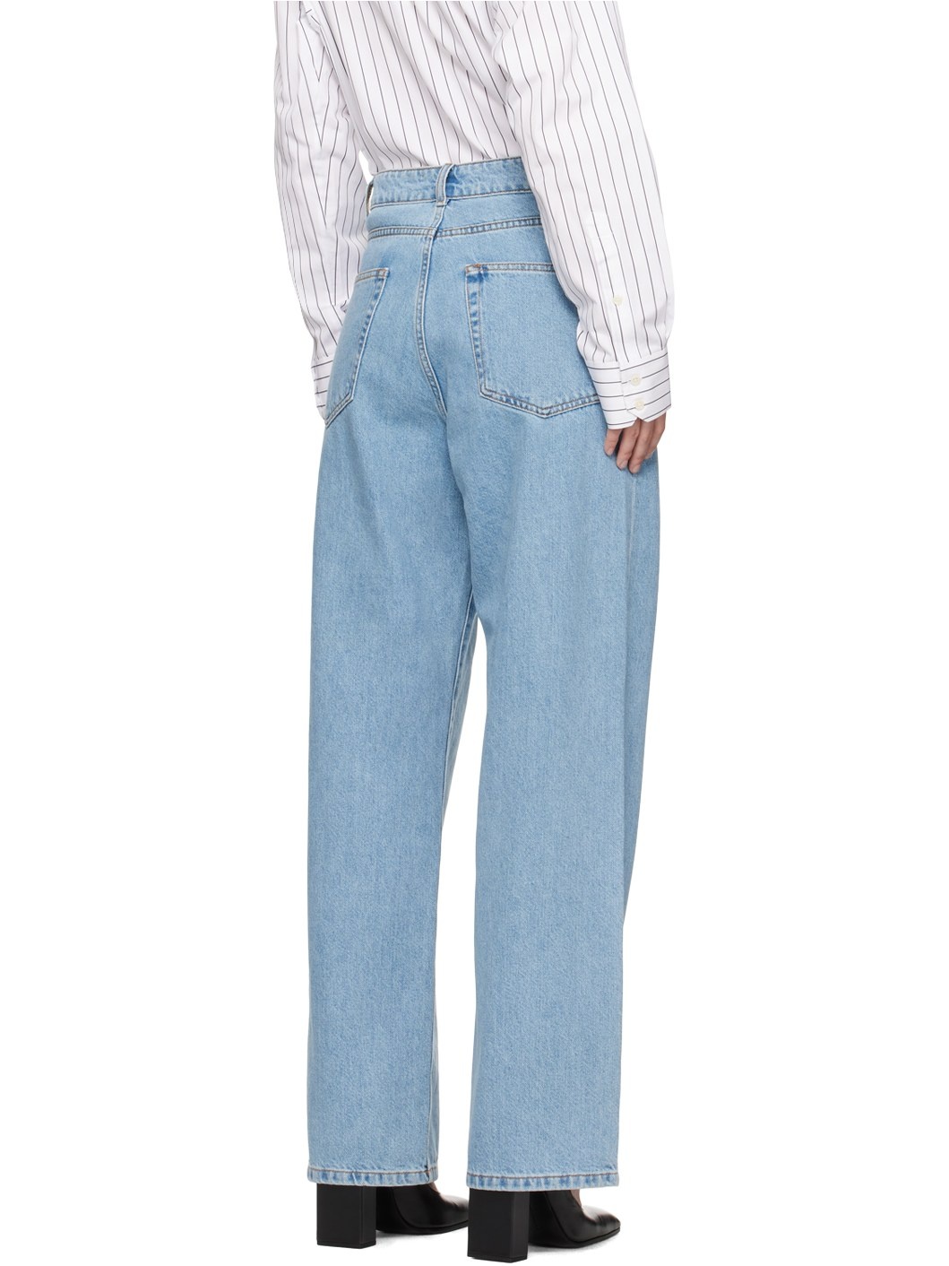Blue Wide-Leg Jeans - 3