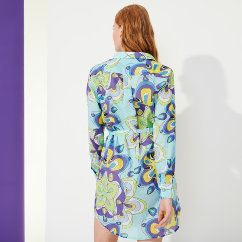 Women Cotton Shirt Dress Kaleidoscope 4