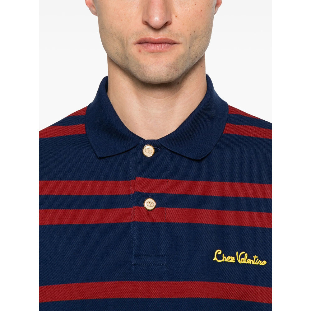 Valentino Blue Polo Shirts Men - 4