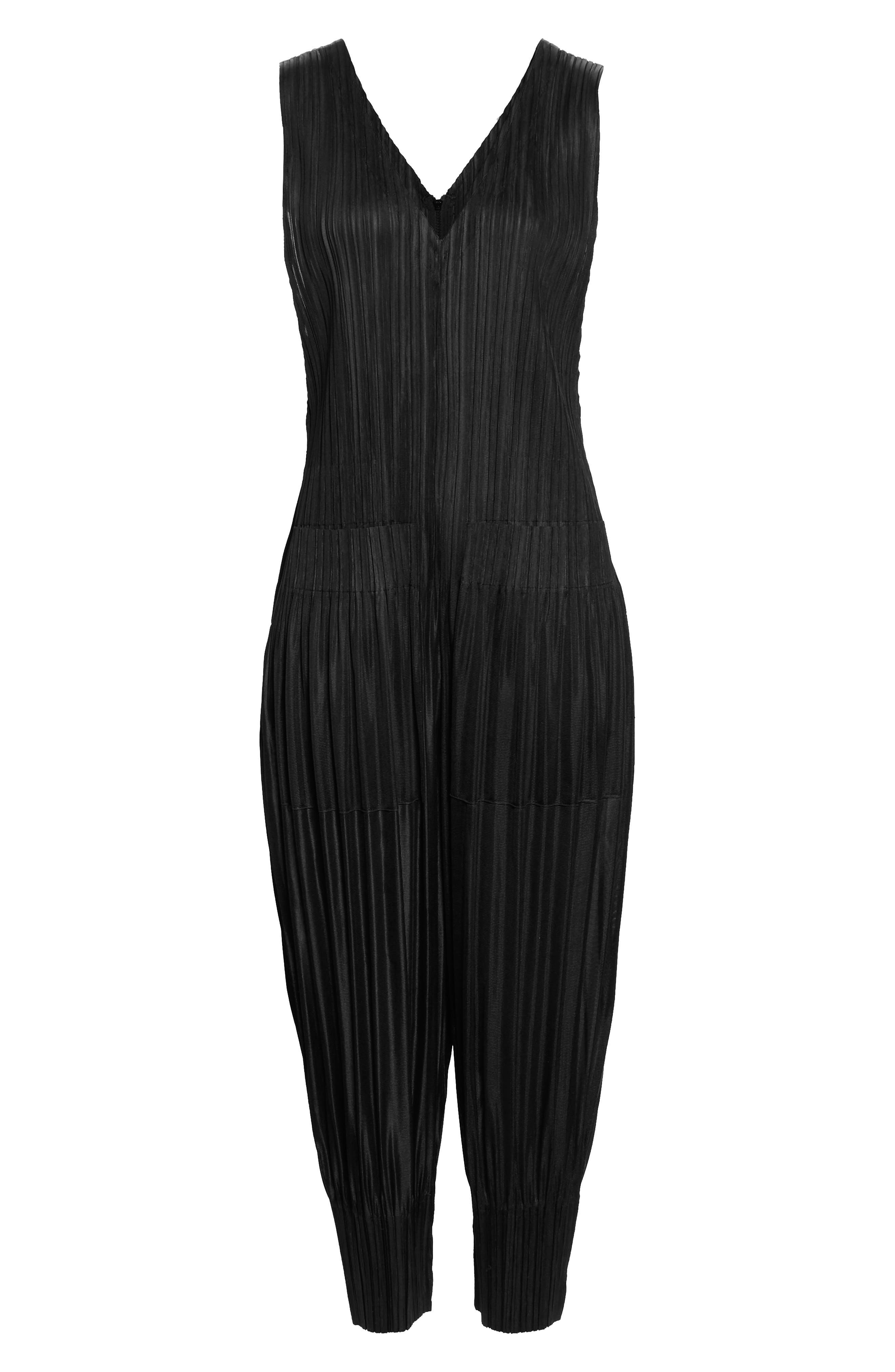 Pleats Please Issey Miyake Pleated Sleeveless Jumpsuit in Black at Nordstrom - 6