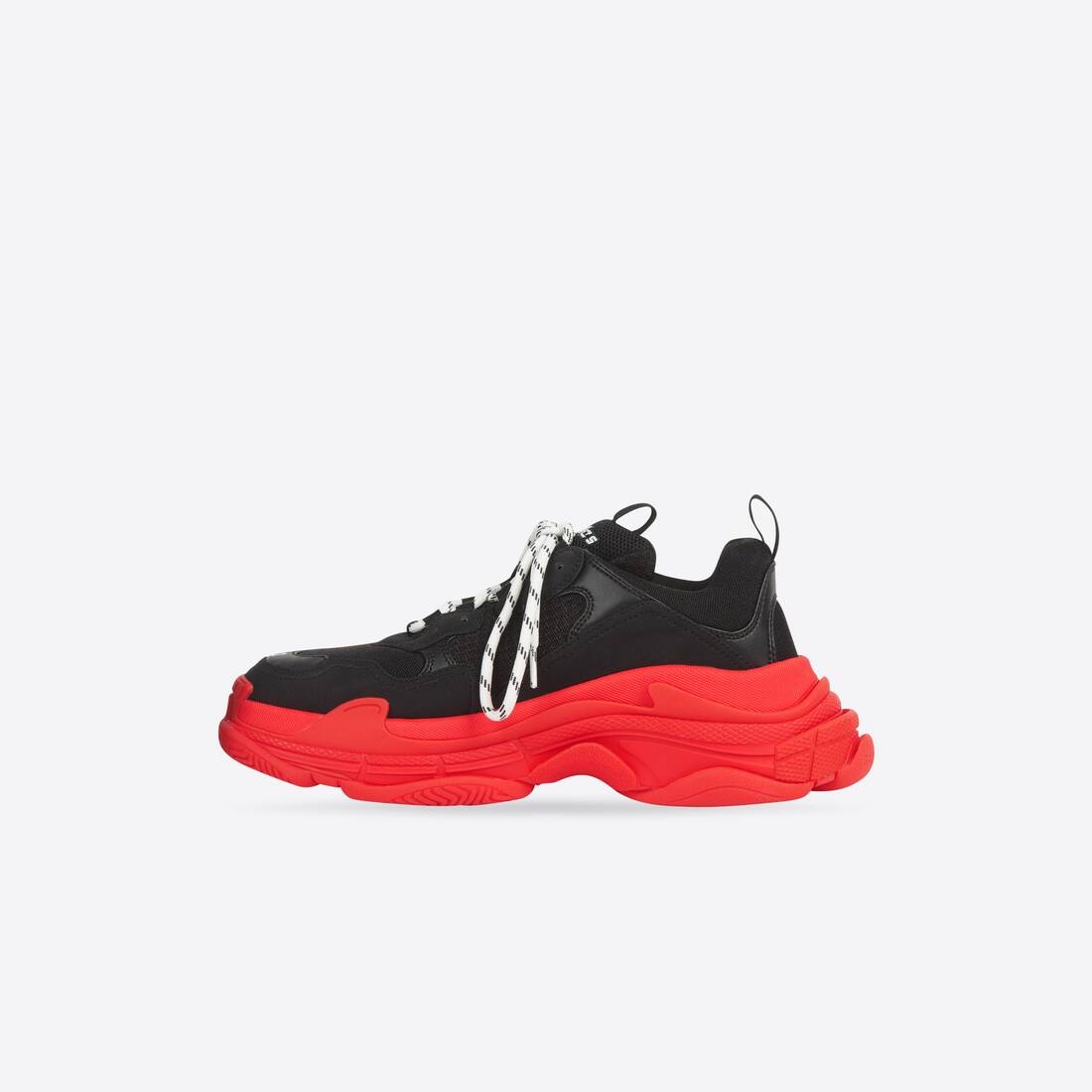 Men's Triple S Sneaker in Black/red - 4