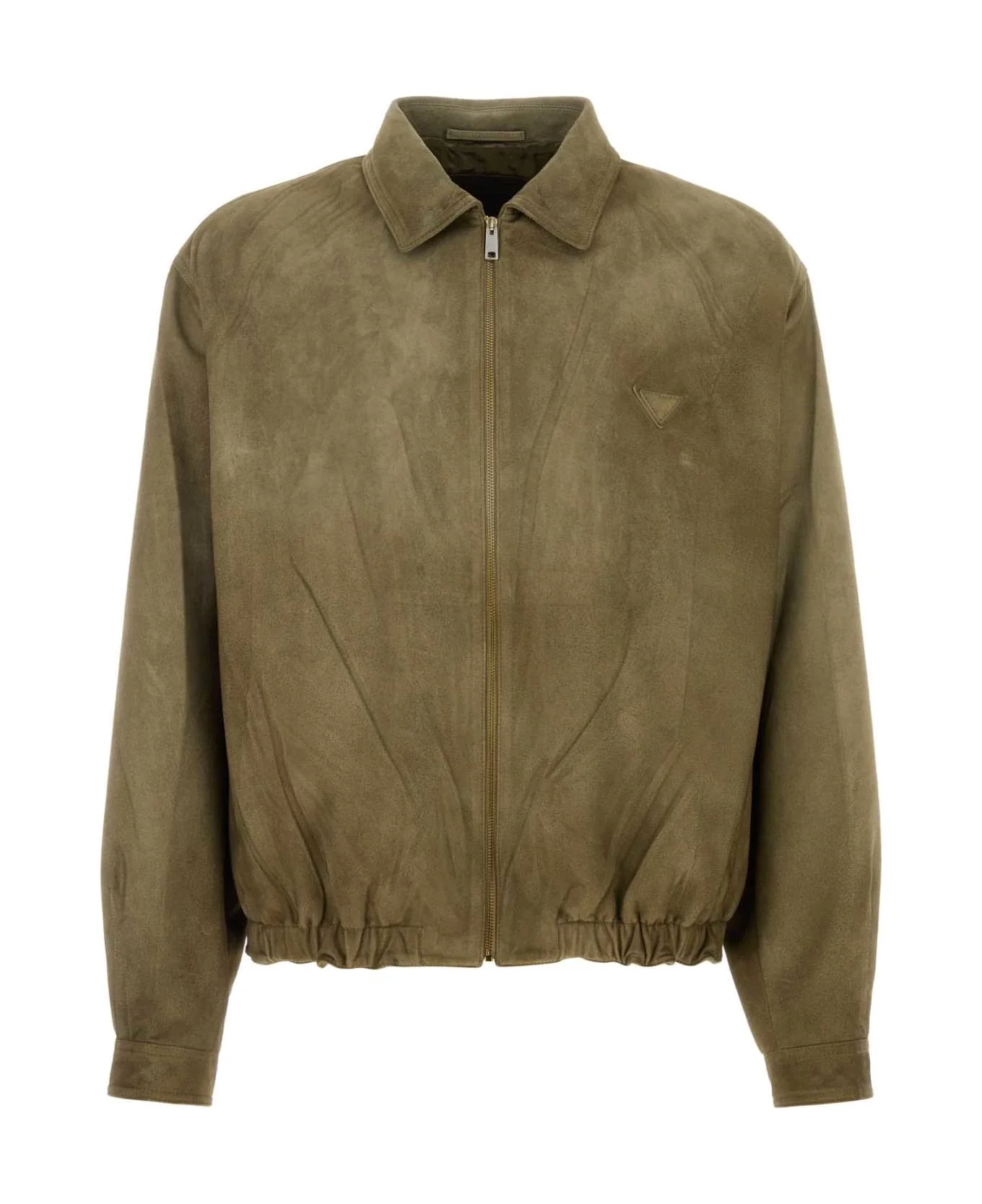 Army Green Suede Jacket - 1
