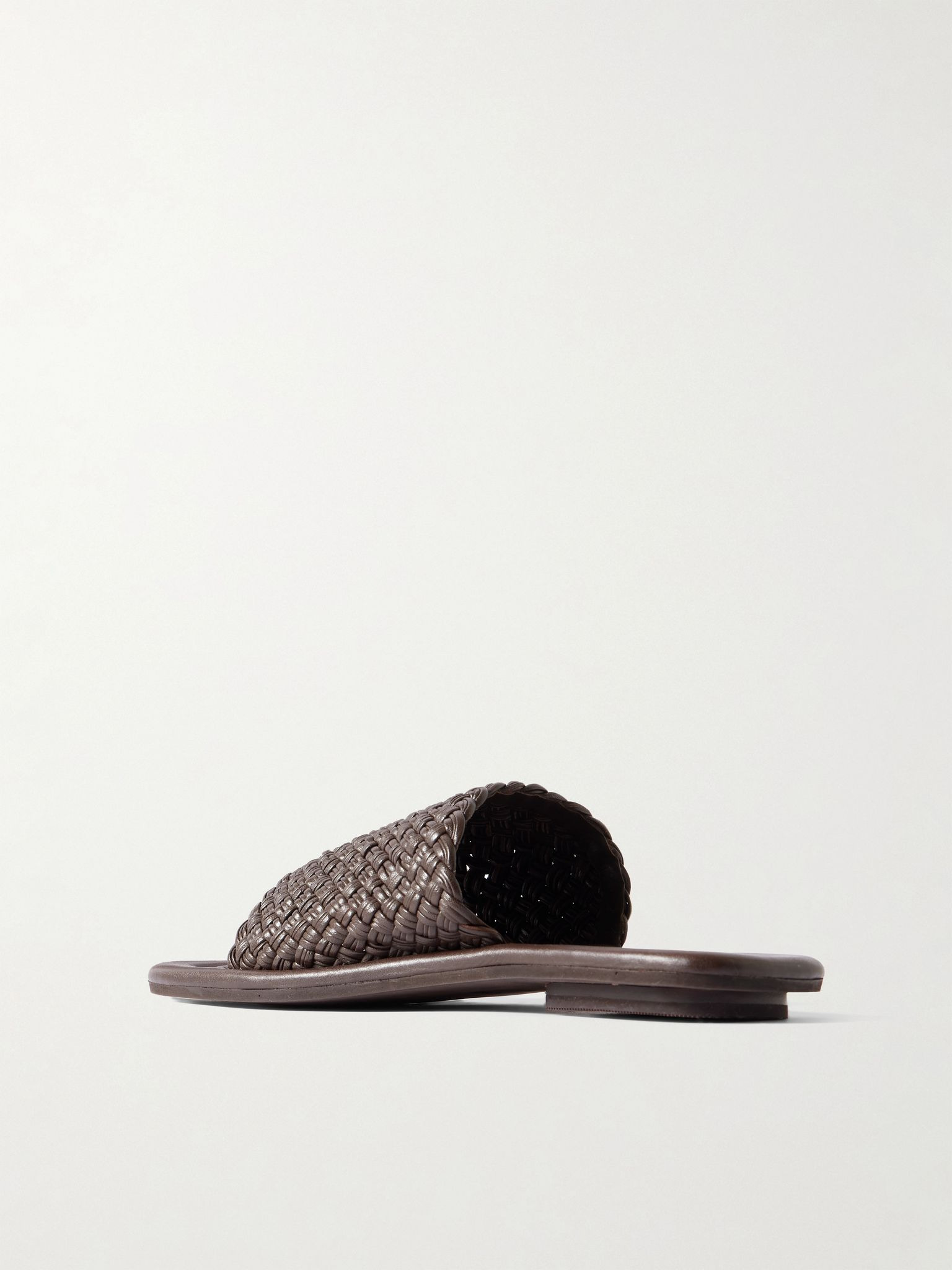 Woven leather sandals Chocolate - 3