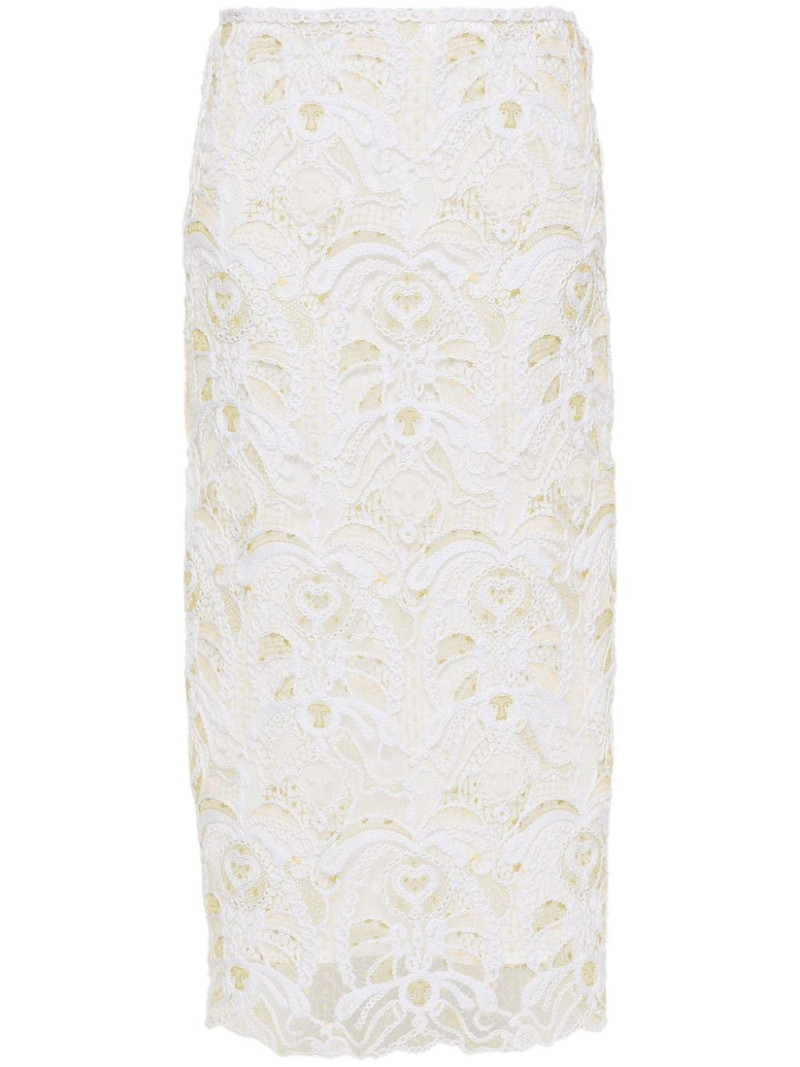 embroidered open-knit skirt 1
