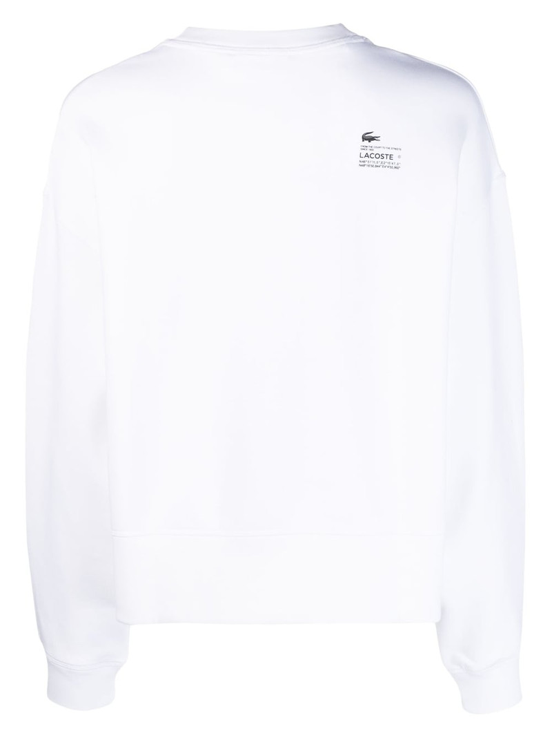 LACOSTE logo-appliqué long-sleeve sweatshirt outlook