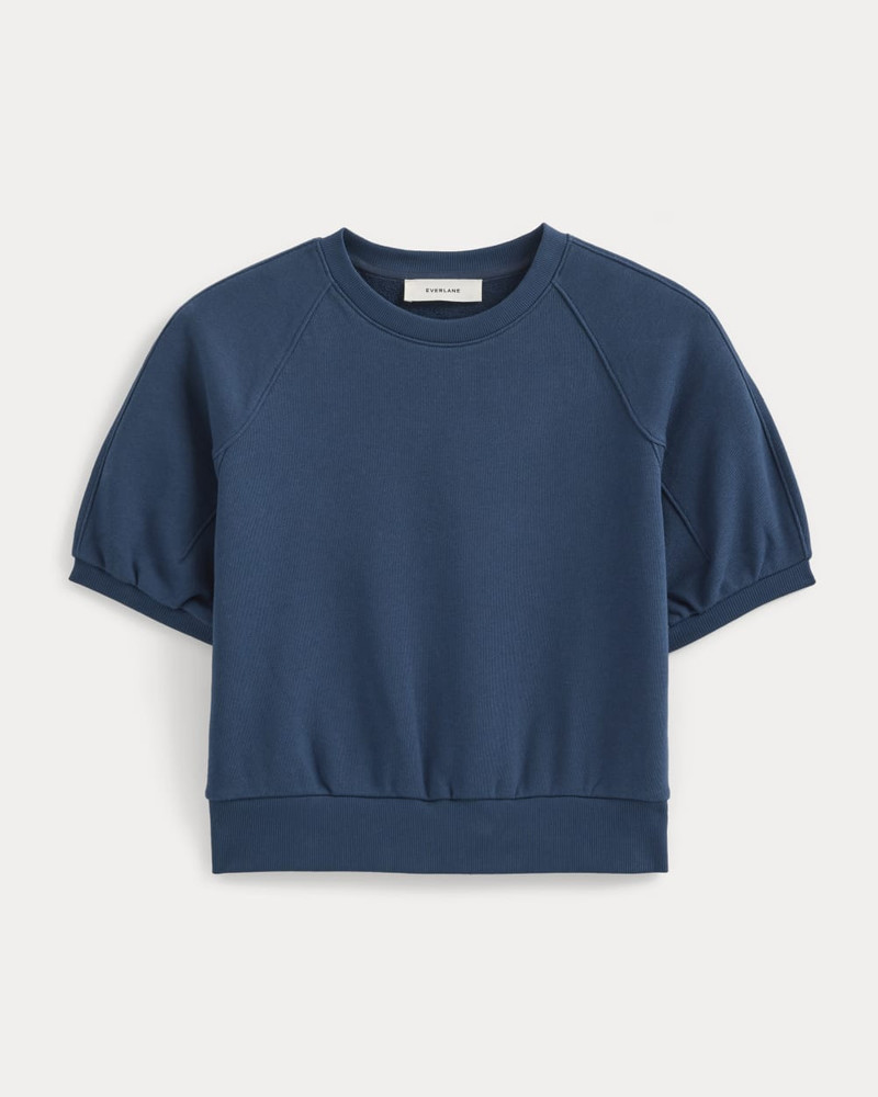 LIGHTWEIGHT TERRY BLOUSON SHORT-SLEEVE CREW - 1