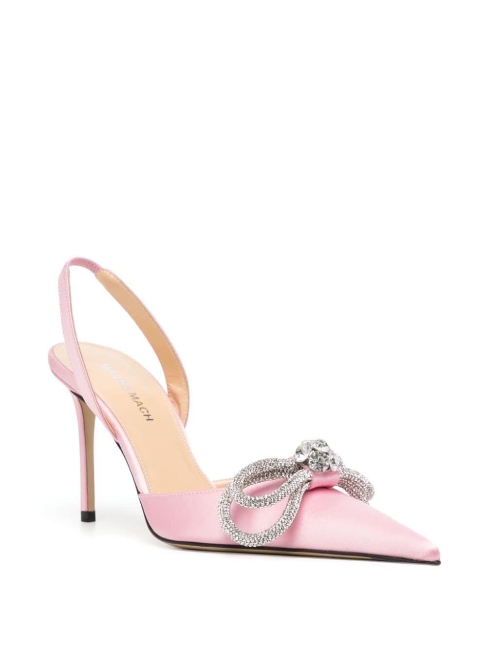 bow-detail 105mm slingback pumps - 3
