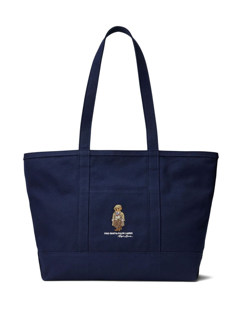 Polo Bear embroidered tote bag 1