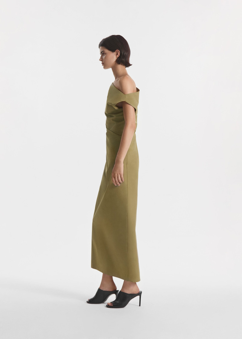 Draped Back Dress in Cotton 4