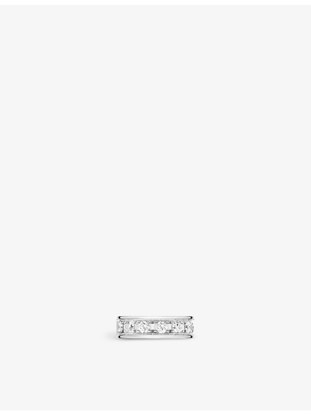 Quatre Radiant Edition 18ct white-gold and 0.14ct round diamond single clip-on earring - 2