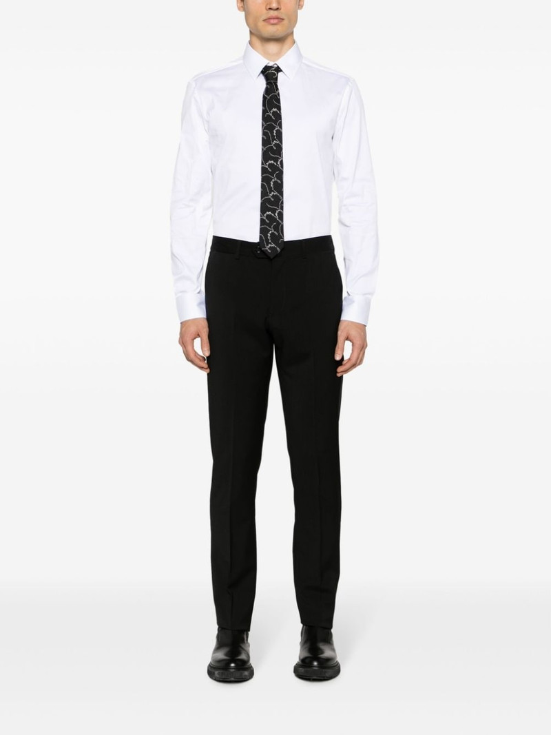EMPORIO ARMANI virgin-wool mid-rise tapered trousers outlook