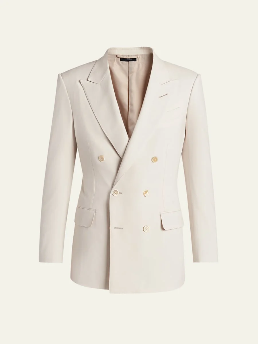 Men's Wool, Cashmere and Silk Double-Breasted Sport Coat - 1