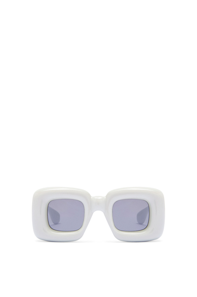 Inflated rectangular sunglasses in acetate - 1
