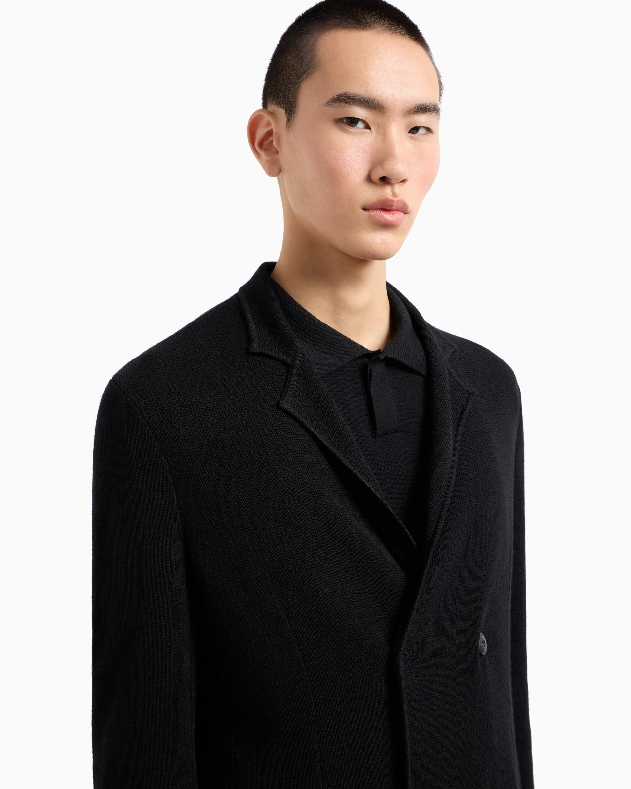 DOUBLE-BREASTED JACKET IN VIRGIN WOOL AND CASHMERE - 5