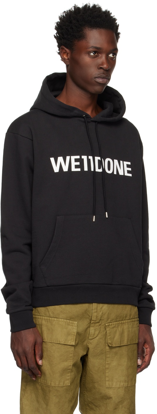 Black Fitted Basic Hoodie - 2