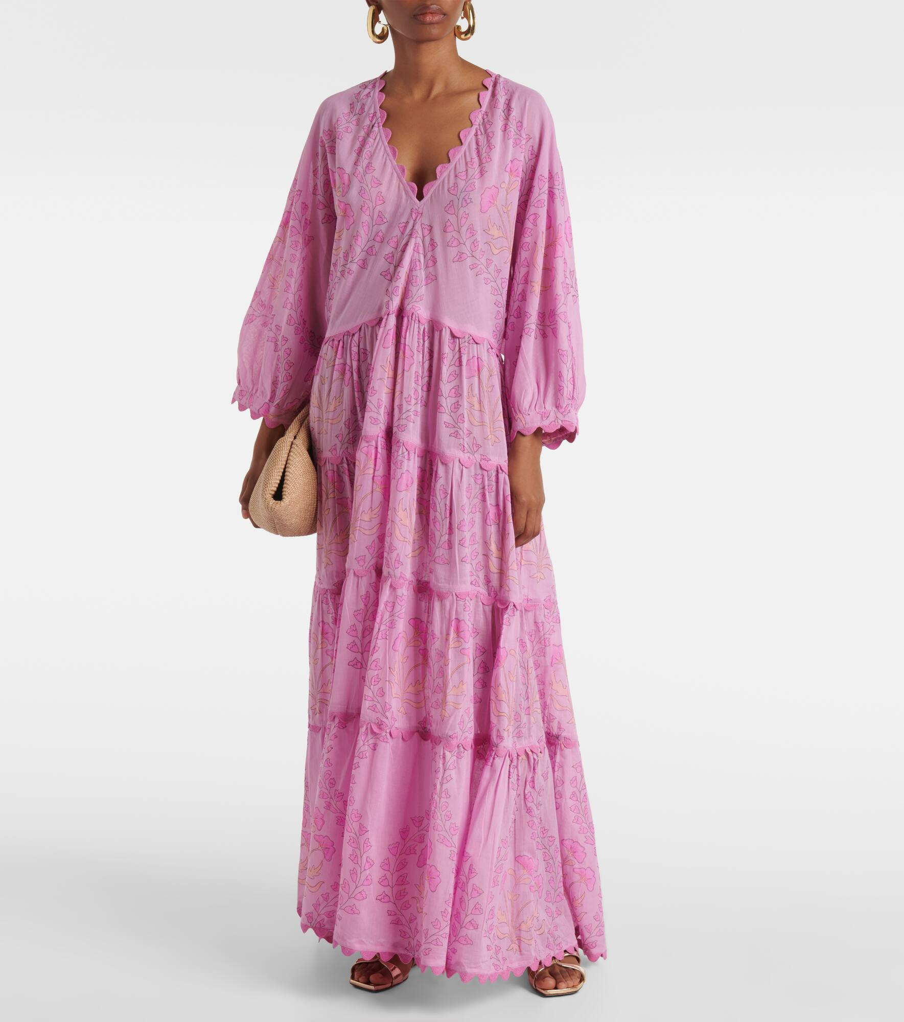 Printed cotton maxi dress - 2