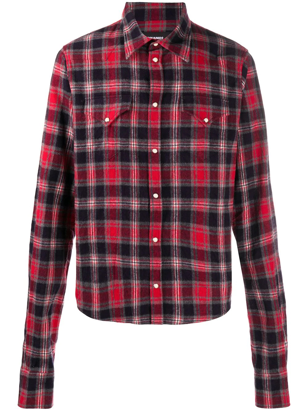 checked button-up shirt - 1