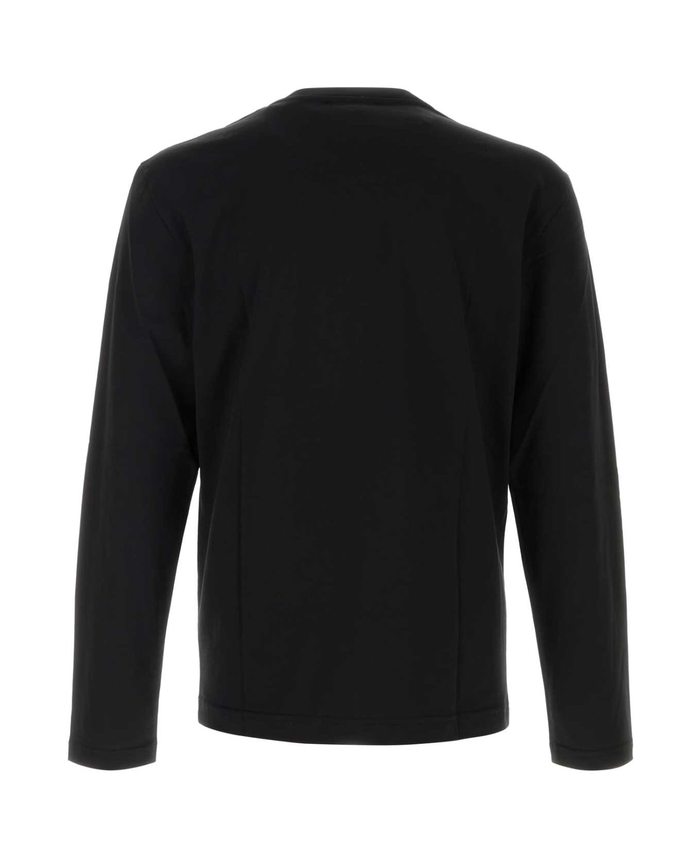 Black Cotton T-shirt - 2