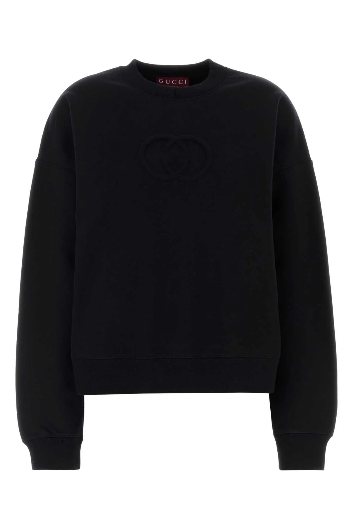 Gucci Women Black Cotton Oversize Sweatshirt - 1