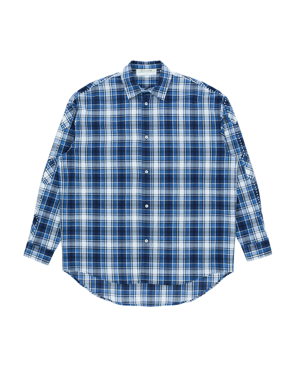 STUD-EMBELLISHED L/S PLAID SHIRT - 1