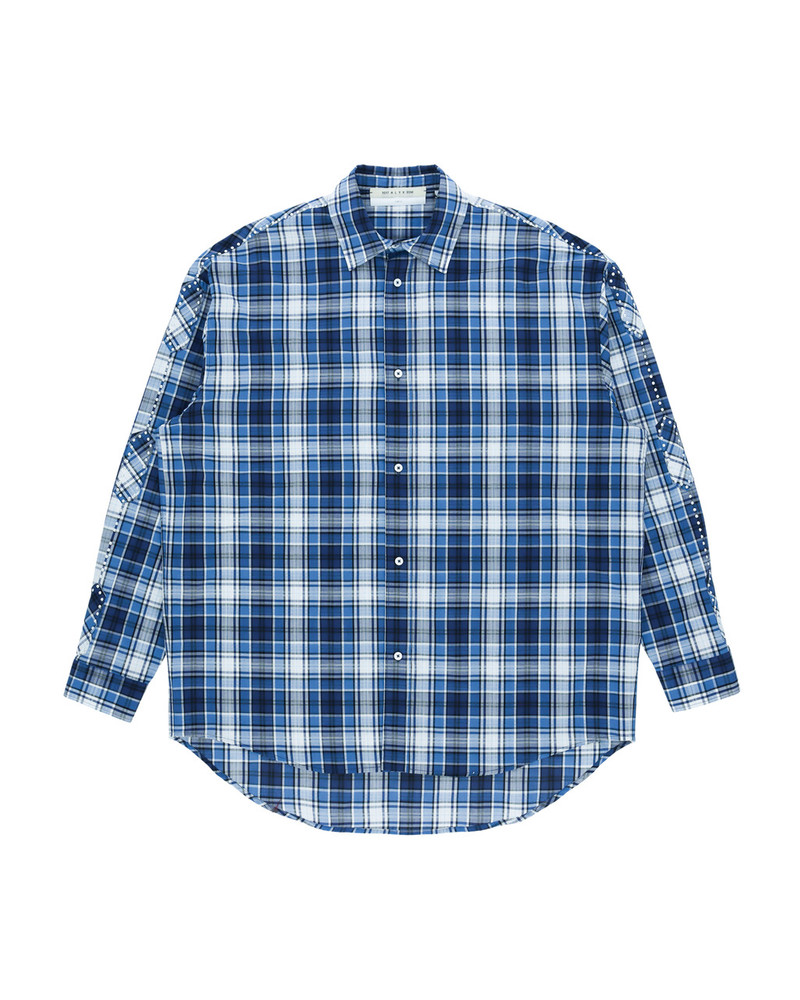 STUD-EMBELLISHED L/S PLAID SHIRT 1
