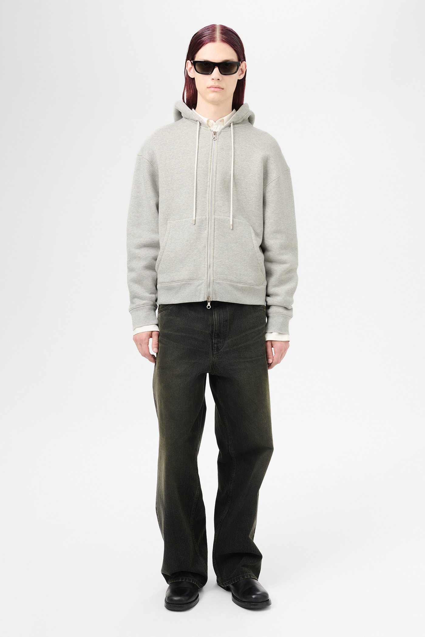 Rascal Hood Grey Melange Victory Fleece - 2