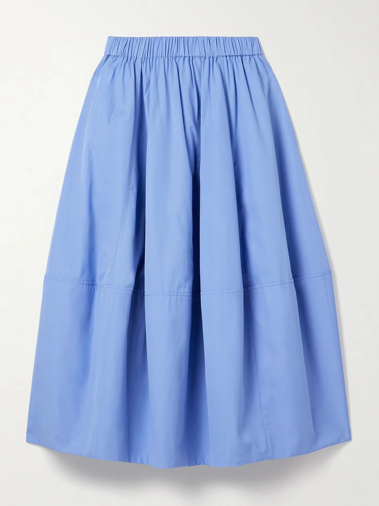 Paneled Cotton-poplin Midi Skirt - 1