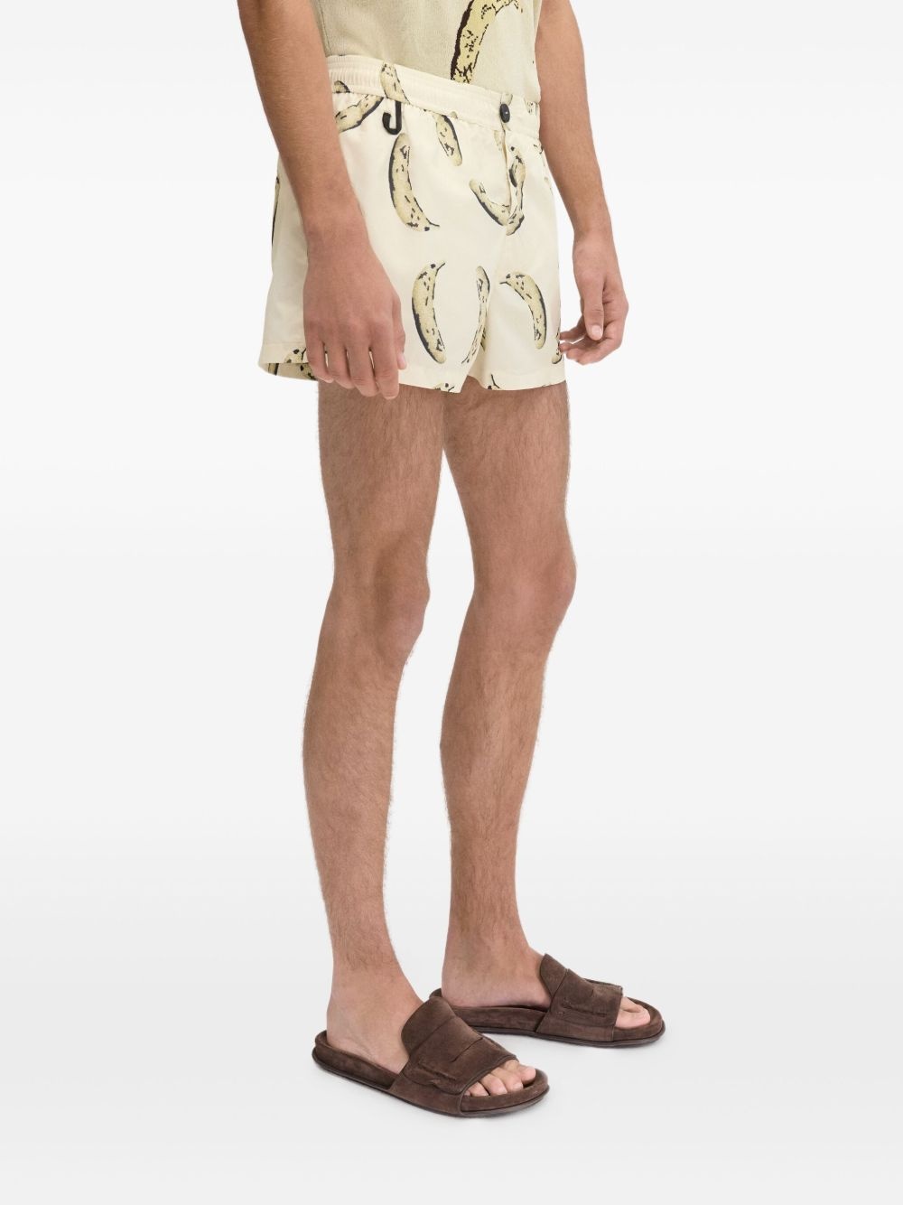 banana-print shorts - 4